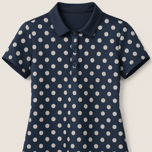 Polo femme petit pois