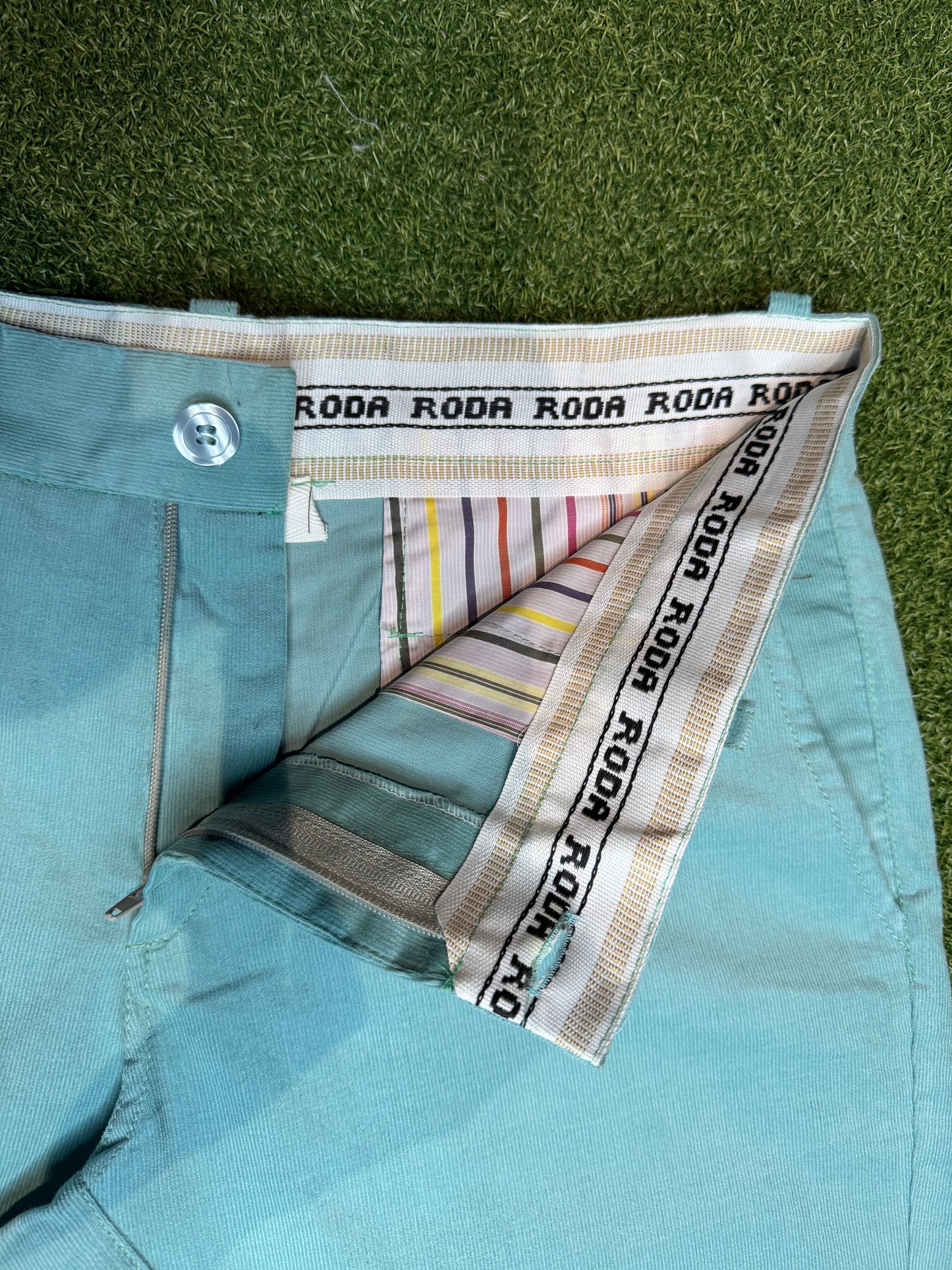 Short Velours Bleu Ciel