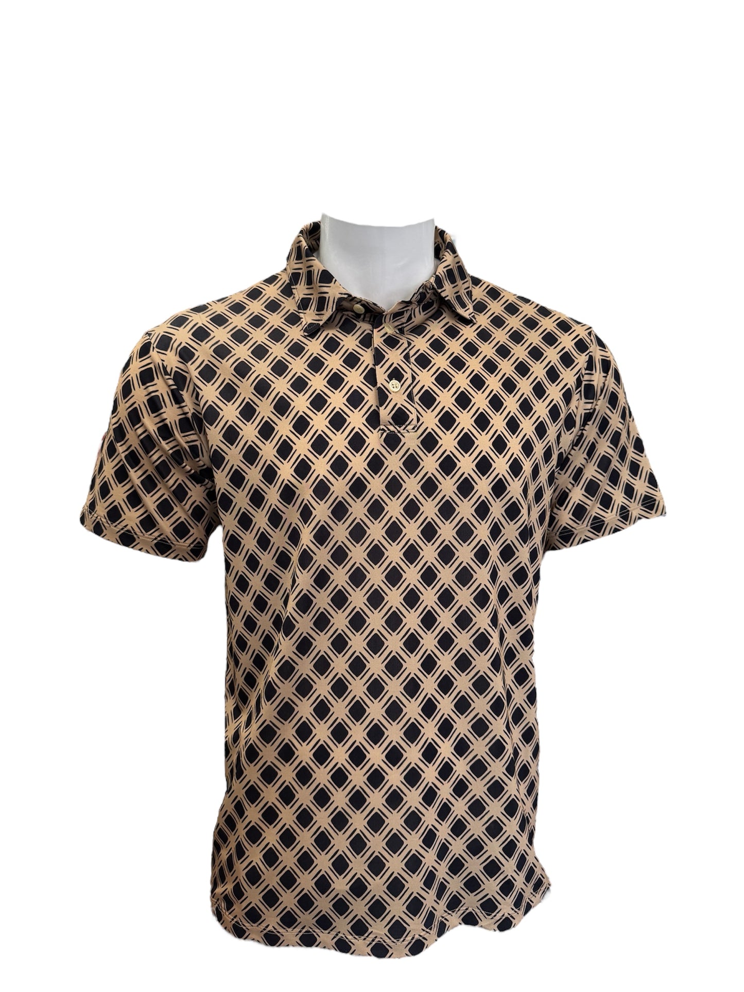 Polo homme carreau noir marron