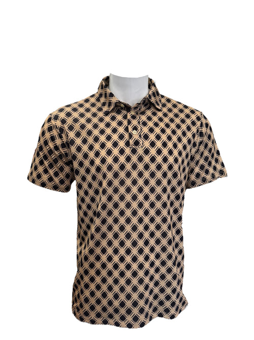 Polo homme carreau noir marron