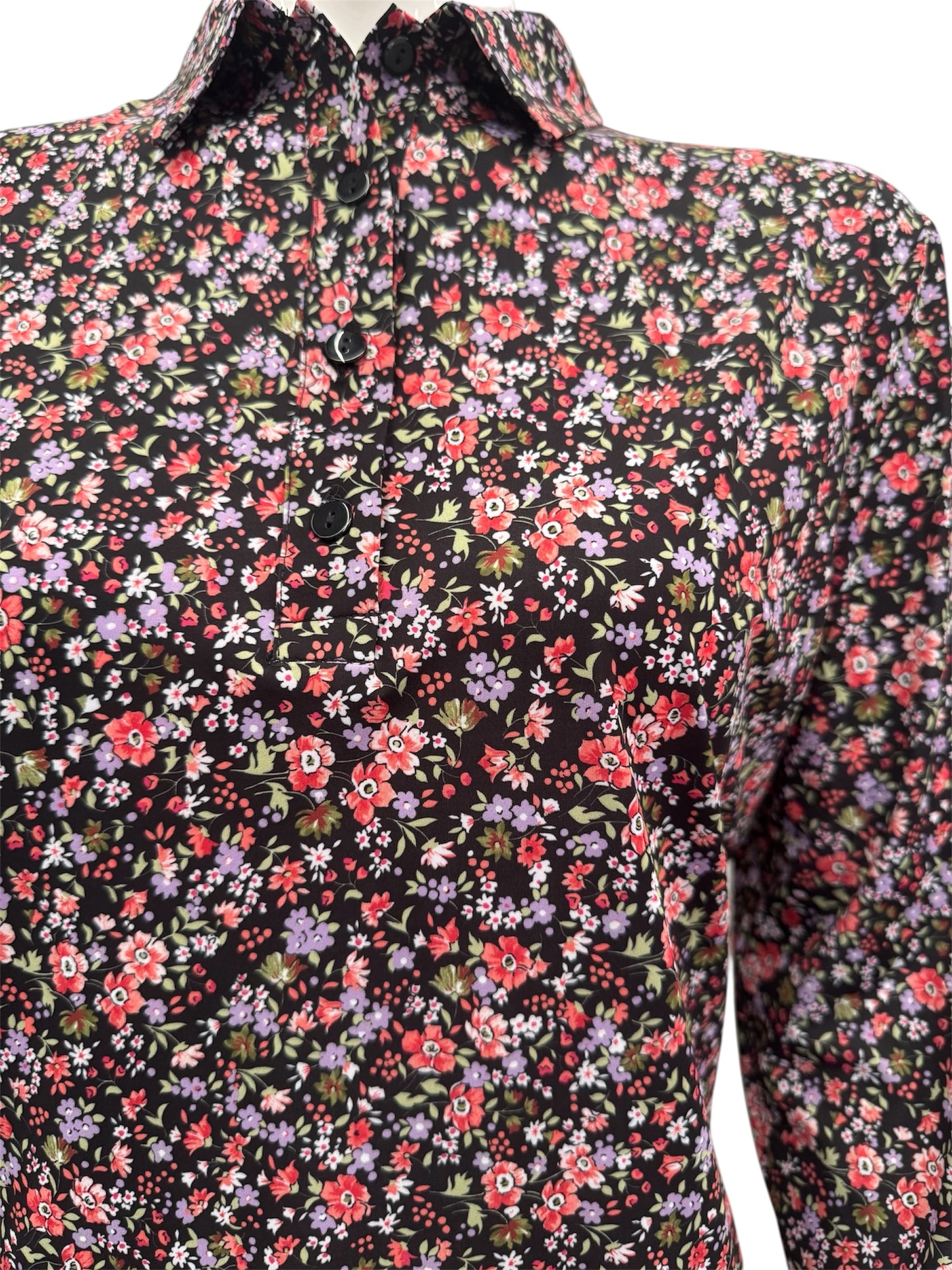 Polo fleur manches 3/4
