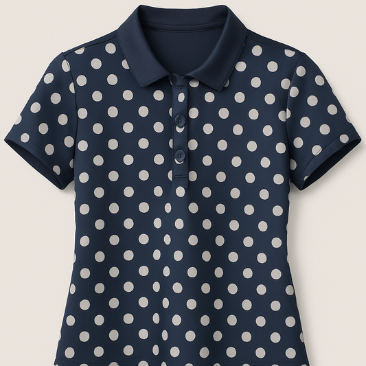 Polo femme petit pois